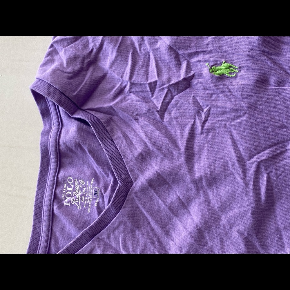 Polo Ralph Lauren purple V neck